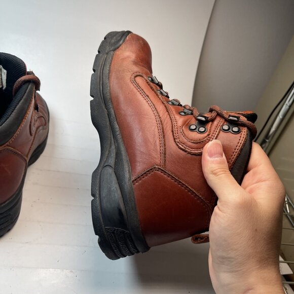 VINTAGE HAWKINS Gore-Tex Leather Walking Boots UK 4 Brown Leather boots Hiking - Picture 7 of 16